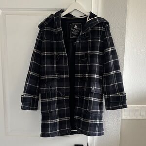 Teenie Weenie Black and White Plaid Teddy Jacket